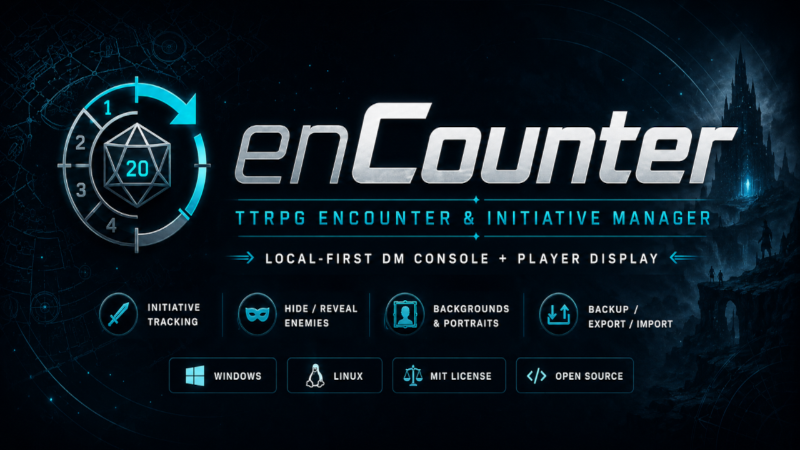 enCounter - TTRPG Encounter & Initiative Tracker