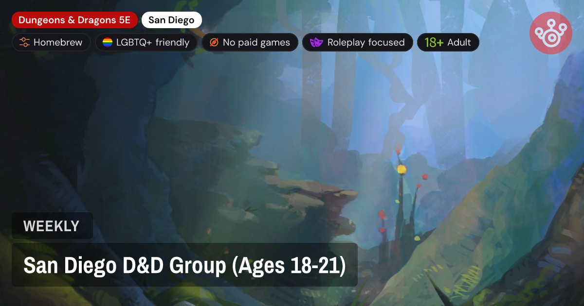 San Diego D&D Group (Ages 18-21)