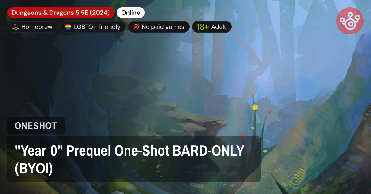 "Year 0" Prequel One-Shot BARD-ONLY (BYOI)